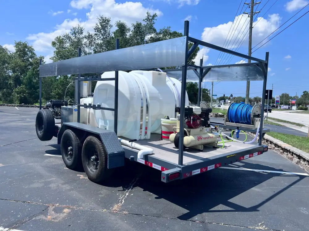 Dominator 7x16 Dual Hot Water Pressure Washing and Softwash Trailer Complete Rigs Cigarcity Softwash.