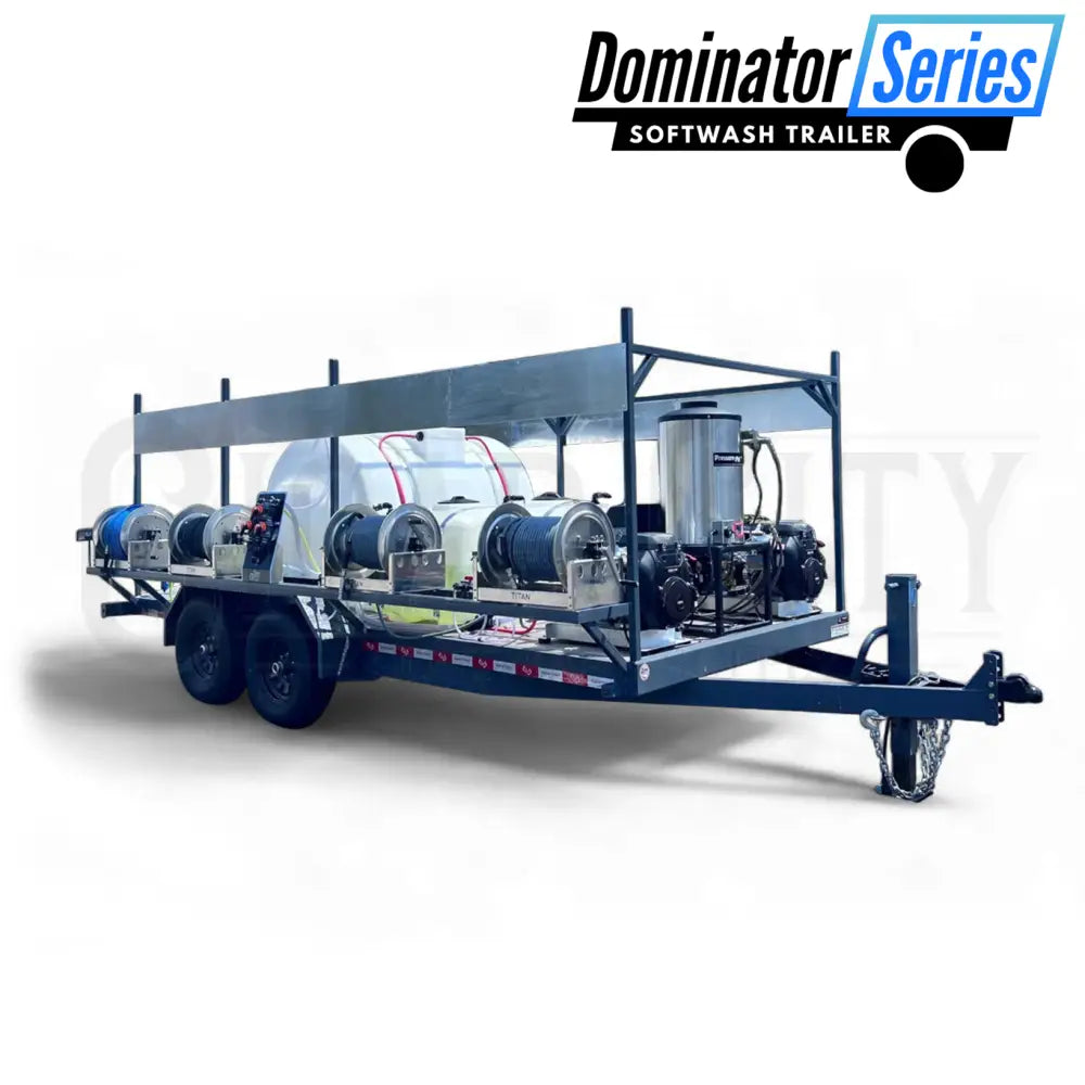 Dominator 7x16 Dual Hot Water Pressure Washing and Softwash Trailer Complete Rigs Cigarcity Softwash.