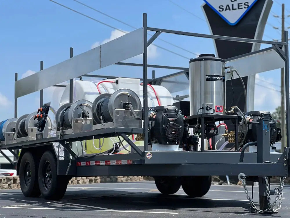 Dominator 7x16 Dual Hot Water Pressure Washing and Softwash Trailer Complete Rigs Cigarcity Softwash.