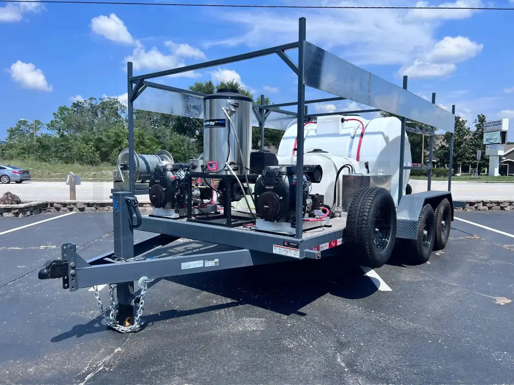 Dominator 7x16 Dual Hot Water Pressure Washing and Softwash Trailer Complete Rigs Cigarcity Softwash.
