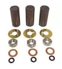 Softwash equipment repair kit with brass washers, O-rings, and metal fittings for pressure washer maintenance