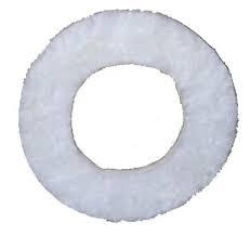 Soft white circular cleaning pad for softwash equipment