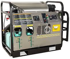 Commercial softwash pressure washer with control panel and dual tanks for professional cleaning equipment