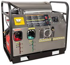 Professional softwash pressure washer with control panel and hoses for cleaning solutions
