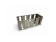 Stainless steel softwash equipment component with slotted design for cleaning tools storage