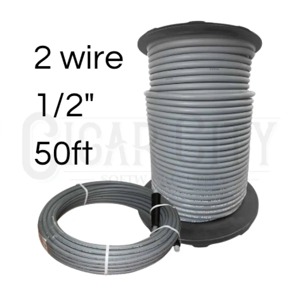 Fierce Jet Pressure Hose 1/2" 50ft Gray 2 Wire 6200psi PWS208-GY-50 Hoses Cigarcity Softwash.