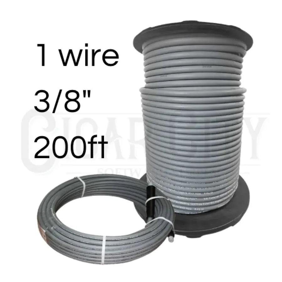 Fierce Jet Pressure Hose 3/8" 200ft Gray 1 Wire 4250psi PWS106-GY-200 Hoses Cigarcity Softwash.
