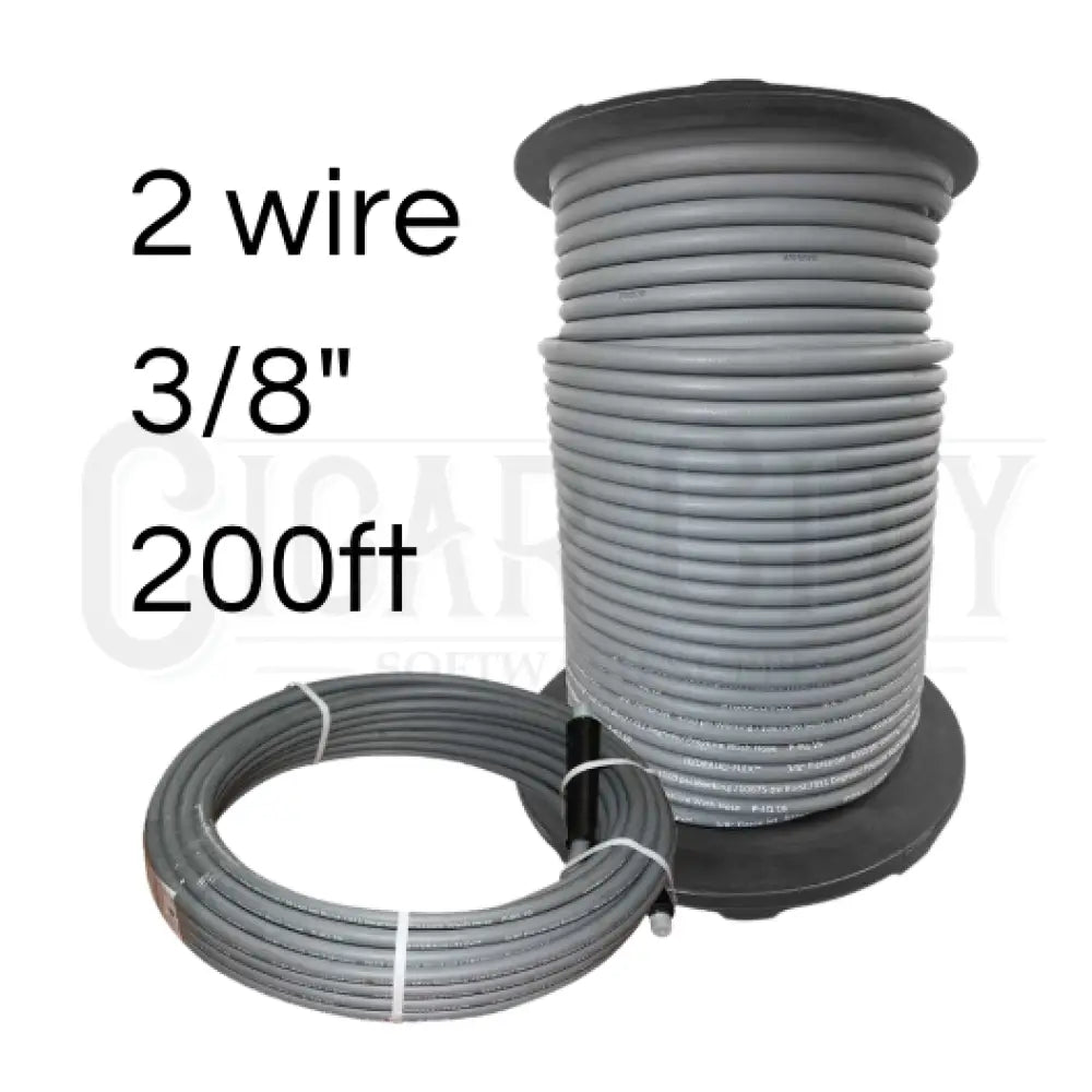 Fierce Jet Pressure Hose 3/8" 200ft Gray 2 Wire 7250psi PWS206-GY-200 Hoses Cigarcity Softwash.