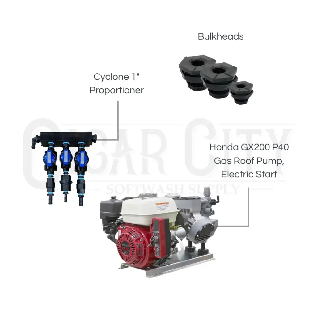Gas Roof Pump Kit - Honda P40 Electric Start Pumps Cigarcity Softwash.