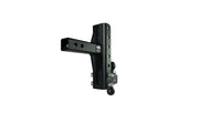 Heavy-duty black hitch mount with dual ball couplers for towing equipment