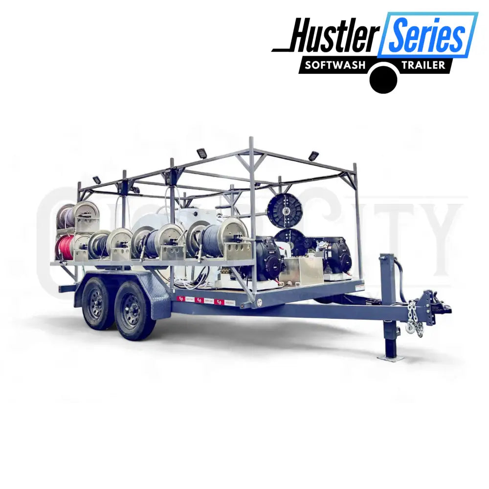 Hustler 7x12 Pressure & Soft Washing Trailer Complete Rigs Cigarcity Softwash.