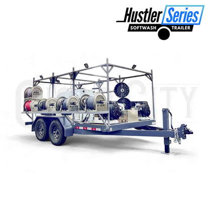 Hustler 7x12 Pressure & Soft Washing Trailer Complete Rigs Cigarcity Softwash.