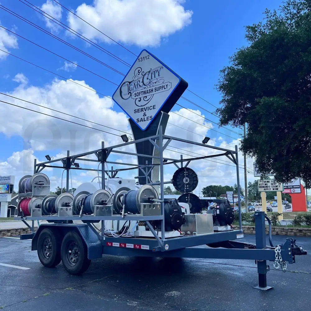 Hustler 7x12 Pressure & Soft Washing Trailer Complete Rigs Cigarcity Softwash.