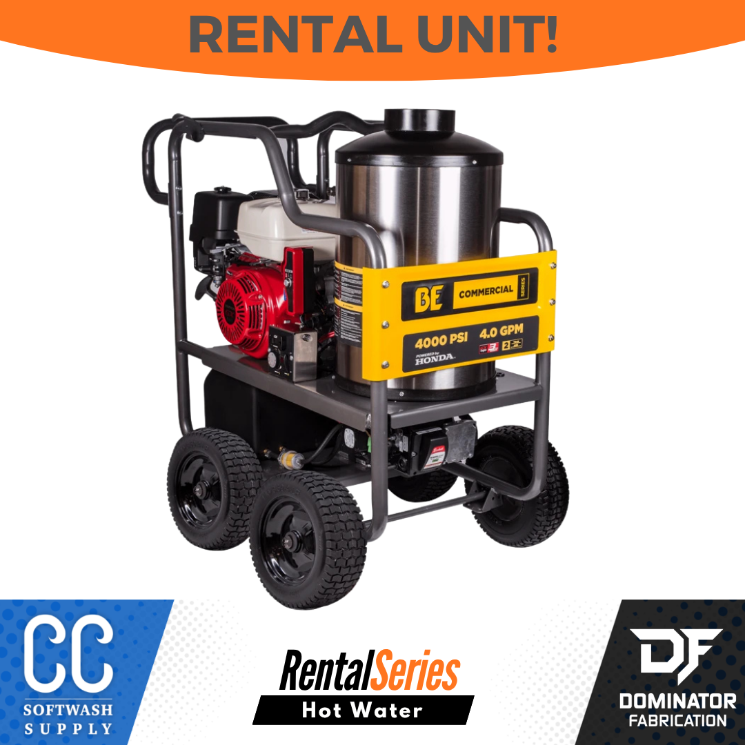 RENTAL: BE HW4013HG Hot Water Pressure Washer Rental – 4 GPM, 4,000 PSI