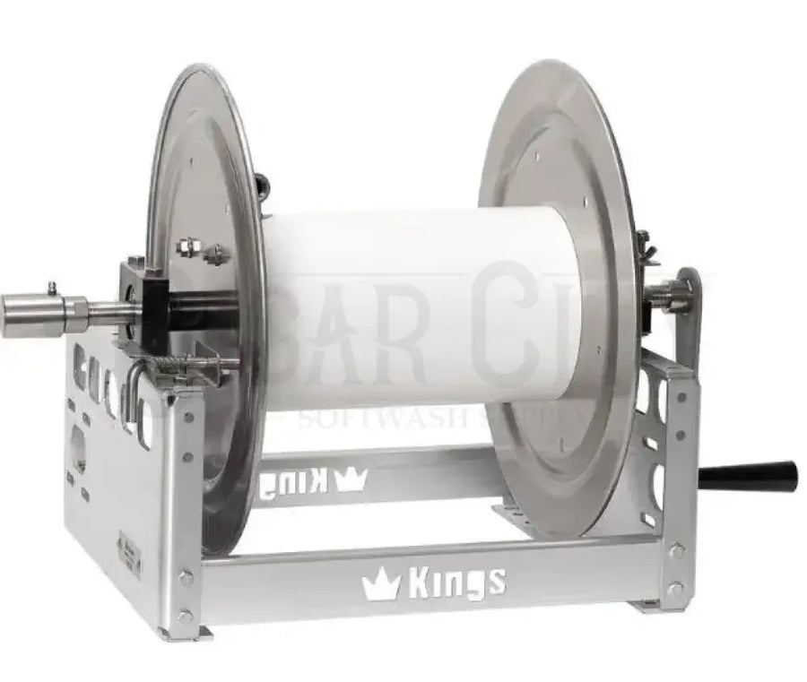 Kings 12" Manual Reel, Aluminum, 1" Manifold KR3A12 Hose Reels Cigarcity Softwash.