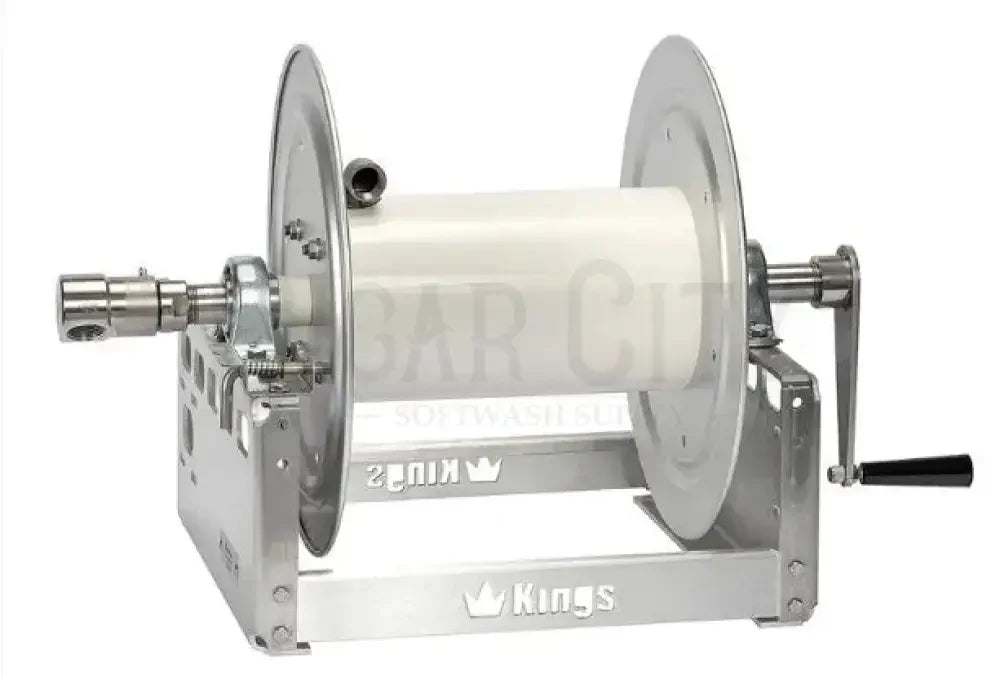 Kings 12" Manual Reel, Aluminum, 1" Manifold KR3A12 Hose Reels Cigarcity Softwash.