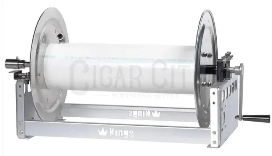 Kings 22" Manual Reel, Aluminum, 1/2" Manifold KR1A22 Hose Reels Cigarcity Softwash.