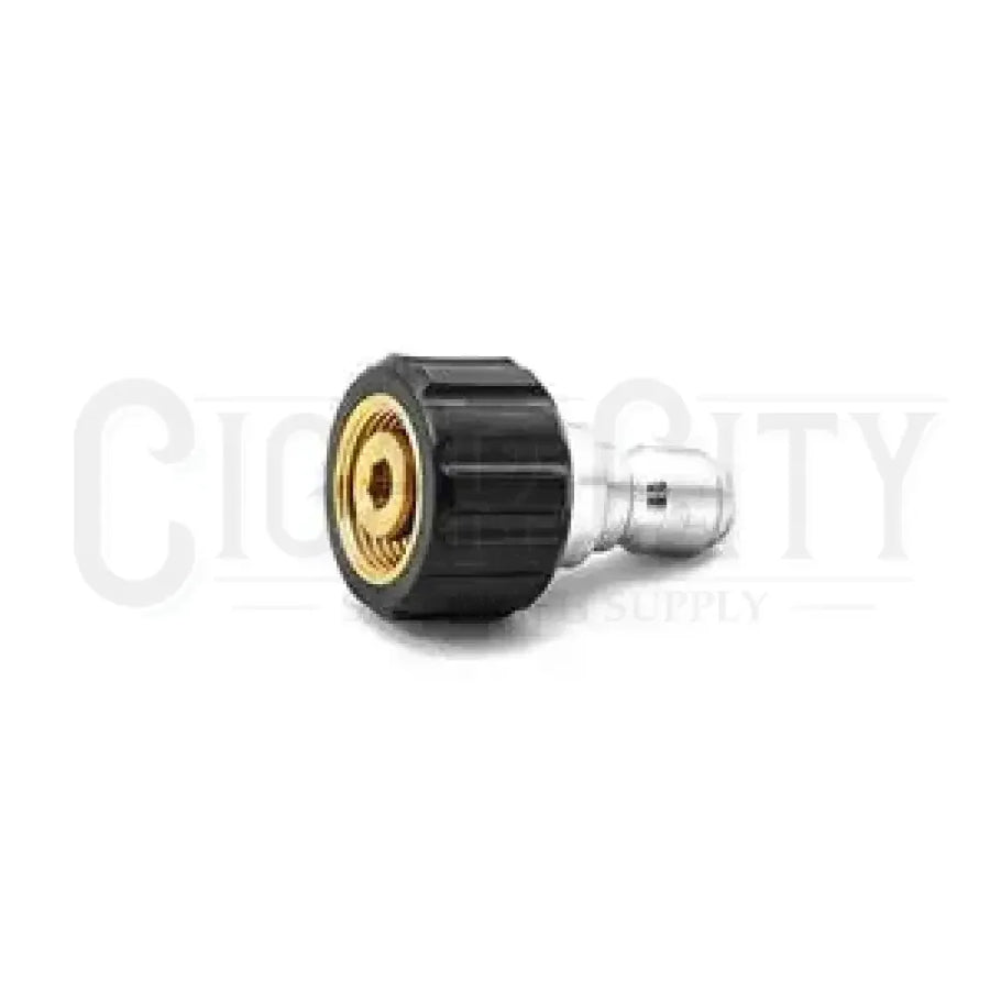 MTM Hydro 14mm Twist Seal Coupler X 3/8" Plated Steel QC Plug 24.0446 Fittings Cigarcity Softwash.