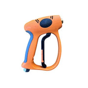 Orange and blue softwash spray gun for professional cleaning equipment