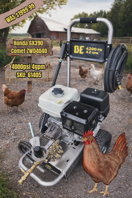 BE Scratch & Dent Honda GX390 w/ Comet ZWD4040 4000psi 4gpm B4213HSCS (61405)