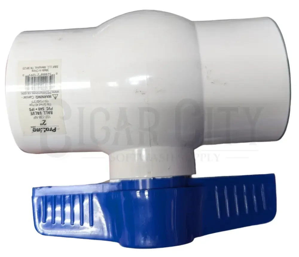 PVC Threaded Ball Valve - White Fittings Cigarcity Softwash.