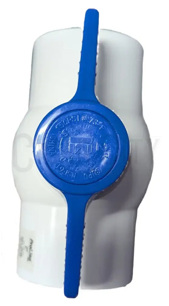 PVC Threaded Ball Valve - White Fittings Cigarcity Softwash.