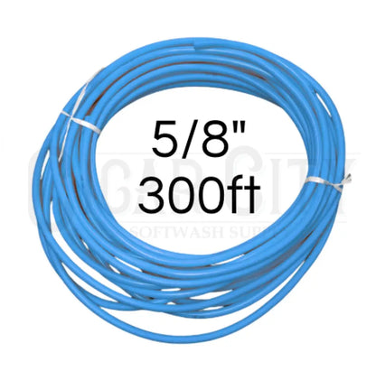 Rampage 5/8" Blue Rampage Softwash Hose 300' with crimped RAMP-10-BL-SW-300-CE  Cigarcity Softwash.