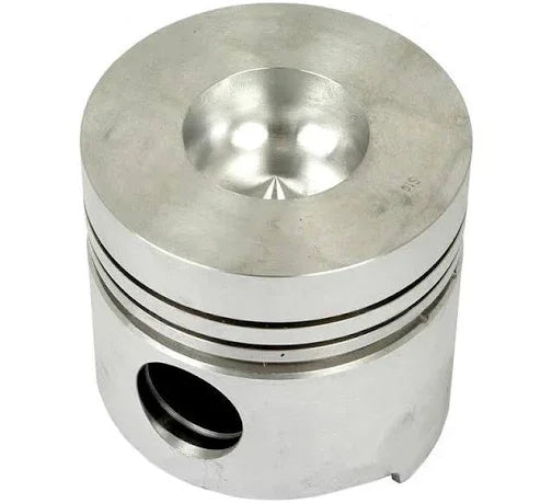 Metal piston for softwash equipment, featuring precision rings and combustion chamber design