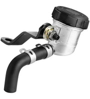Softwash chemical injector with clear chamber and black hose for pressure washing systems