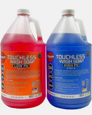 Touchless Wash Soap Low pH and High pH softwash cleaning solutions for professional use