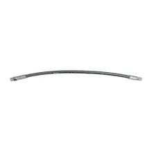 Flexible black softwash hose with metal fittings for pressure washing equipment