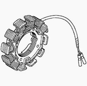 Softwash equipment stator with wiring, essential for pressure washer motors in cleaning systems