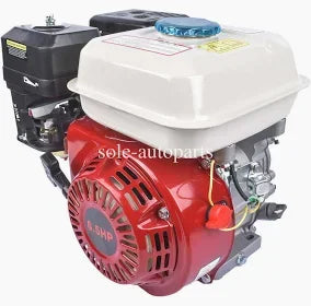5.5HP gas engine for softwash equipment, red housing, white fuel tank, ideal for pressure washing systems