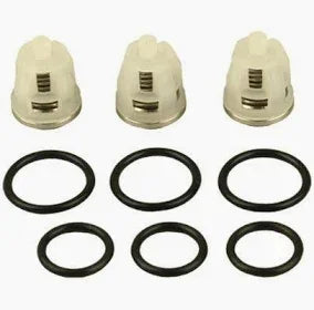 Softwash nozzle tips and O-rings for pressure washing equipment