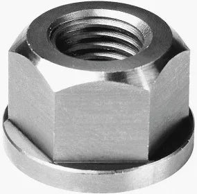 Stainless steel hex nut with flange for softwash equipment
