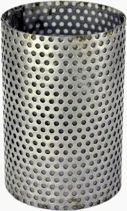 Perforated metal softwash filter screen for pressure washer equipment