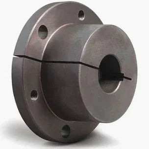 Metal softwash equipment flange with bolt holes and central opening