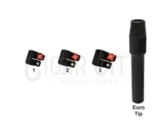 Tucker USA 3 Clamp Set w/Euro Tip T-3pc-SET Window Cleaning Accessories Cigarcity Softwash.