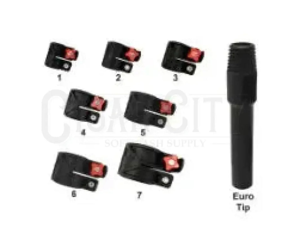 Tucker USA 7 Clamp Set w/Euro Tip T-7pc-SET Window Cleaning Accessories Cigarcity Softwash.