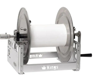 KR1A12 Kings 12" Aluminum Manual Hose Reel with Stainless Steel Manifold - Cigarcity Softwash