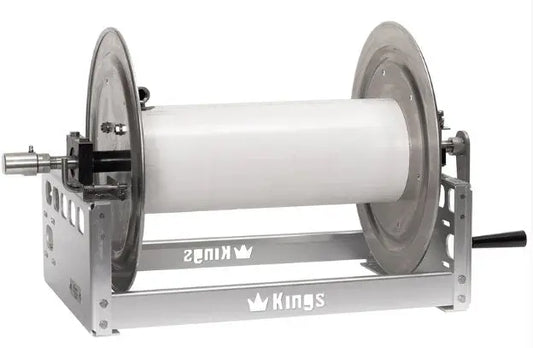 KR1A18 Kings 18" Aluminum Manual Hose Reel with Stainless Steel Manifold - Cigarcity Softwash