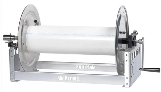 KR1A22 Kings 22" Aluminum Manual Hose Reel with Stainless Steel Manifold - Cigarcity Softwash