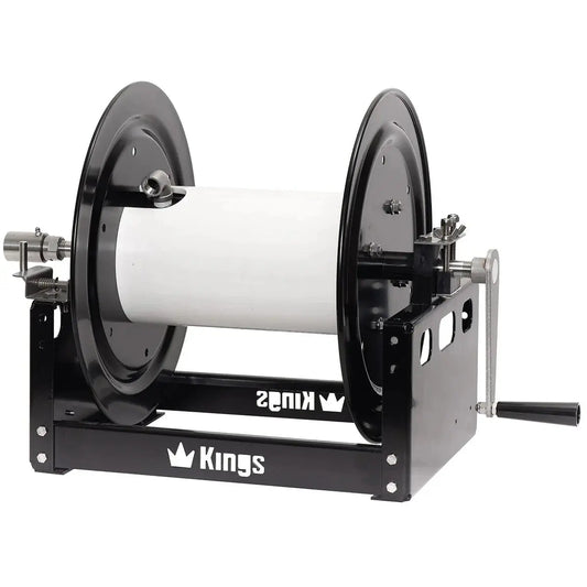 KR1S18 Kings 18" Steel Manual Hose Reel with Stainless Steel Manifold - Cigarcity Softwash